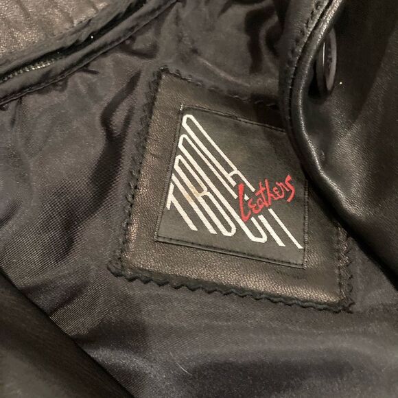 TIBDA Leathers Vintage Black Ankle Length Leather Trench Coat Size 6 - Picture 15 of 16